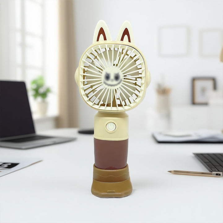 Women Portable Hand Fan with Cat Ears and USB Connection Bowlift