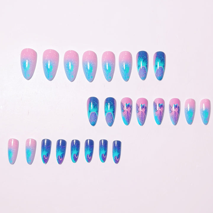 Artistic Jellyfish-Inspired Nail Art Bowlift