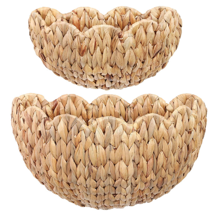 Handwoven decorative basket with wave pattern Bowlift