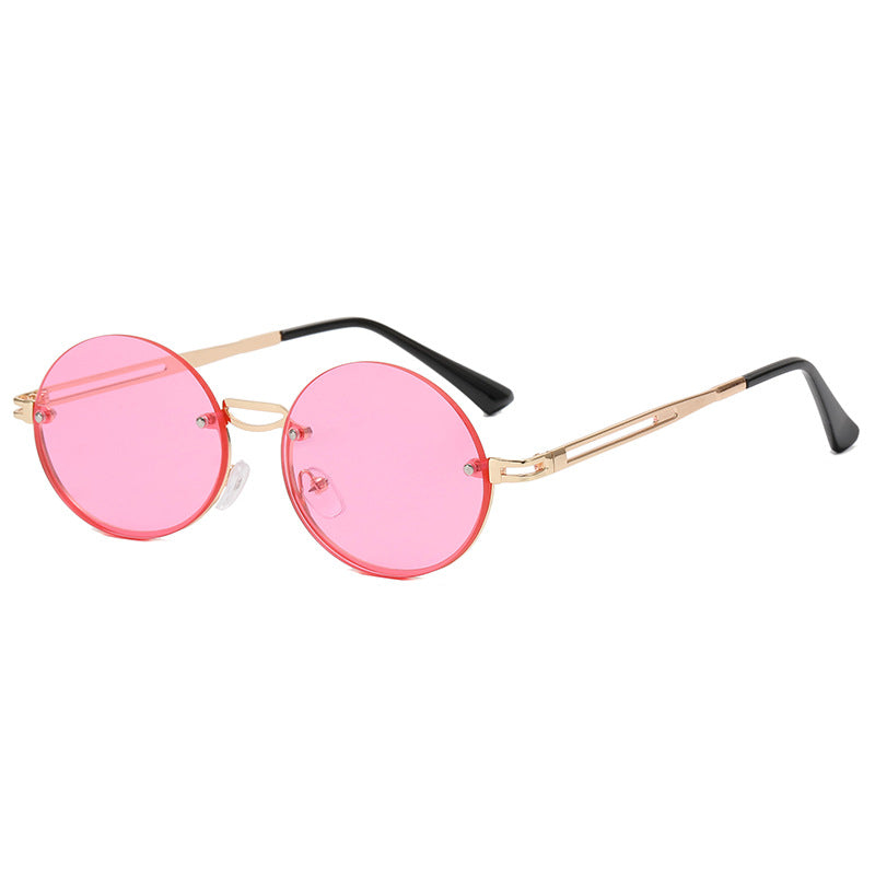 Women's round sunglasses with fine metal frame Bowlift