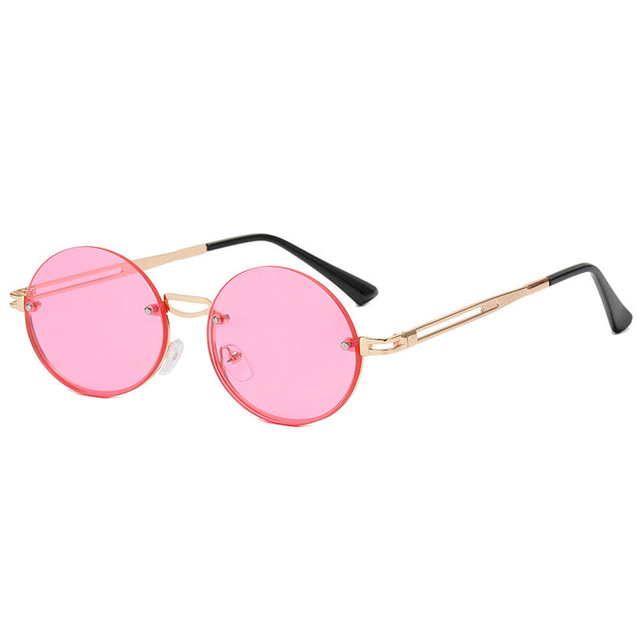 Women's round sunglasses with fine metal frame Bowlift