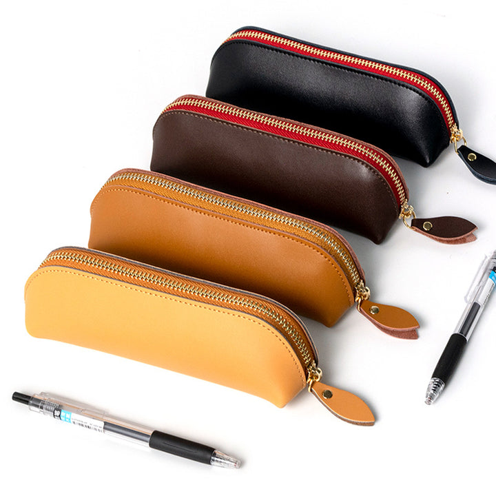 Slim Leather Zip Pencil Case and Eyewear Sleeve Bowlift