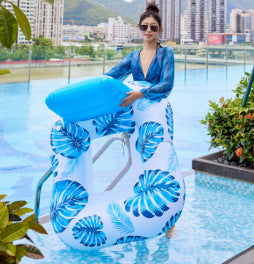 Ladies Inflatable Water Swimming Ring with Ergonomic Grip Bowlift