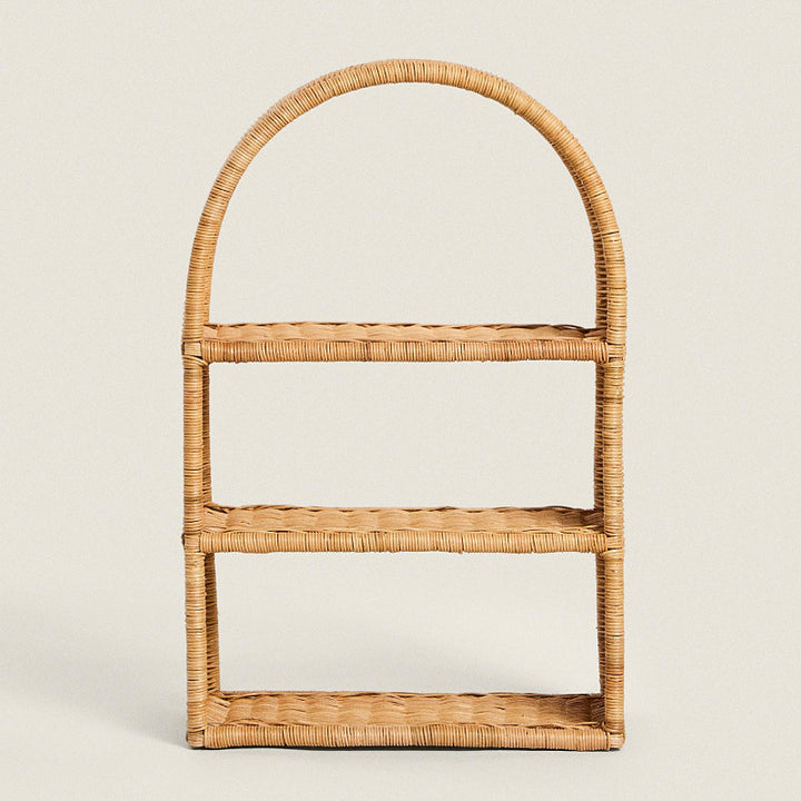 Handmade shelf made of woven rattan Bowlift