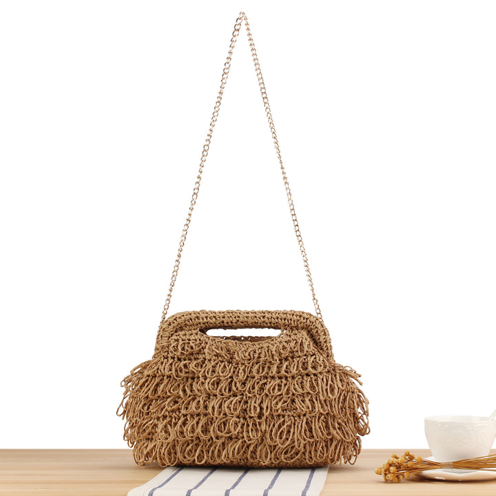 Handbag with Playful Fringe Design Bowlift