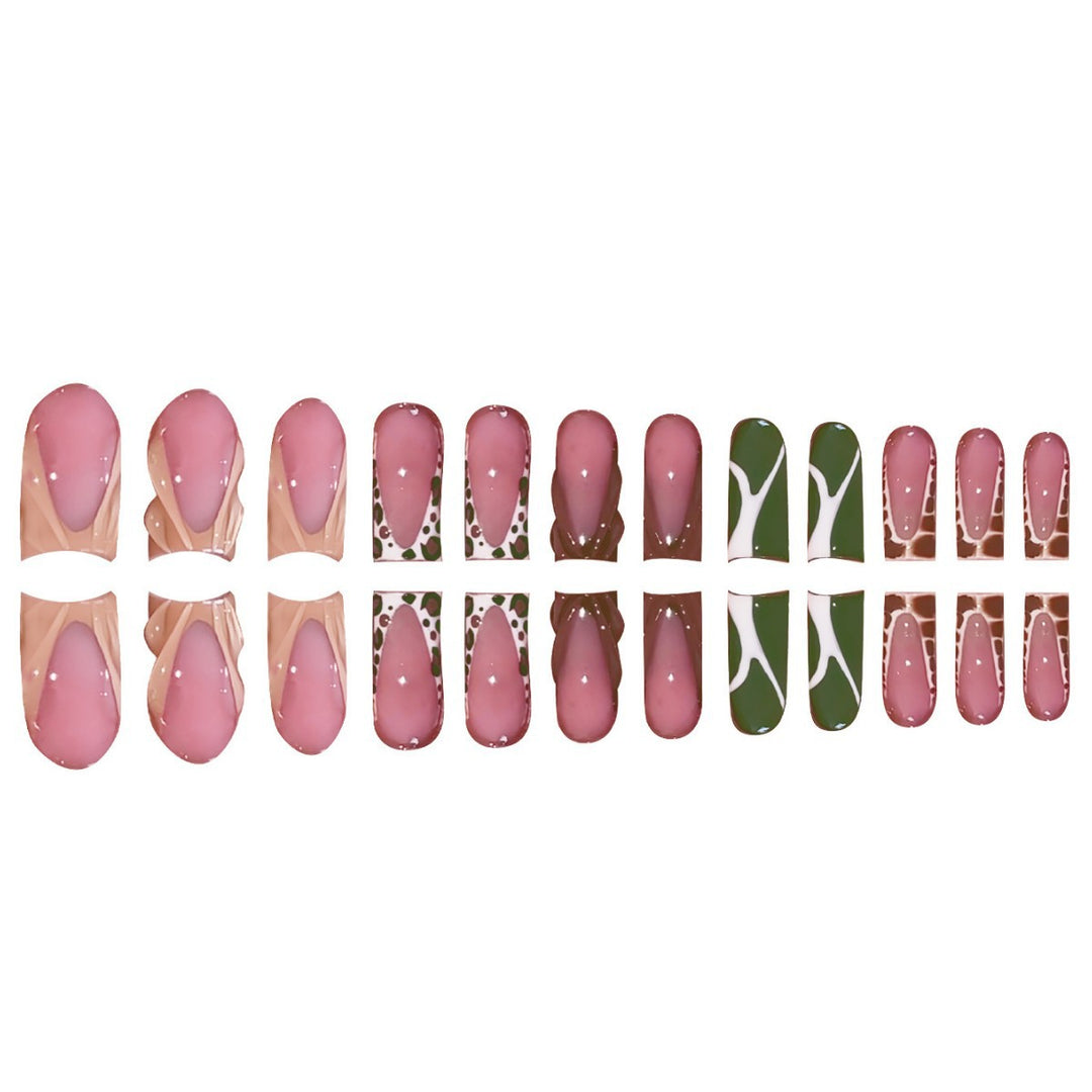 Artistic Press-On Nail Set with Unique Patterns Bowlift