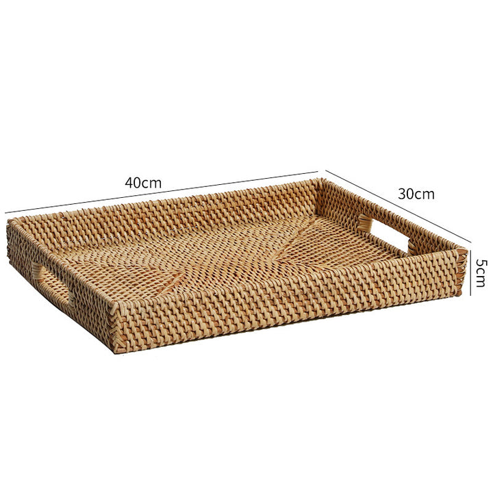 Unisex Rectangular Serving Tray made of natural wicker Bowlift