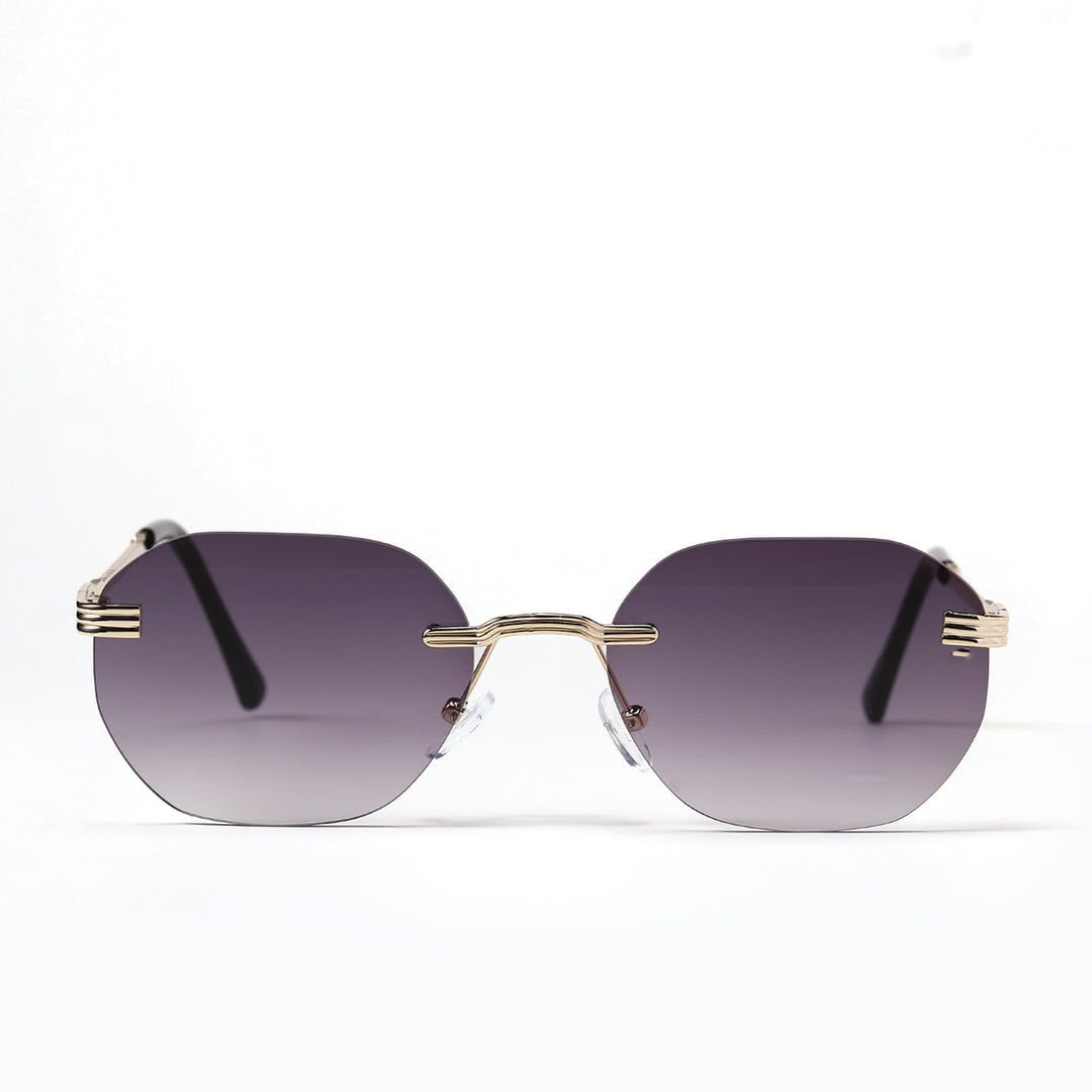 Ladies geometric sunglasses with elegant metal frame Bowlift