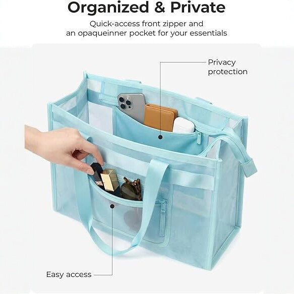 Transparent shopping bag with elegant details Bowlift