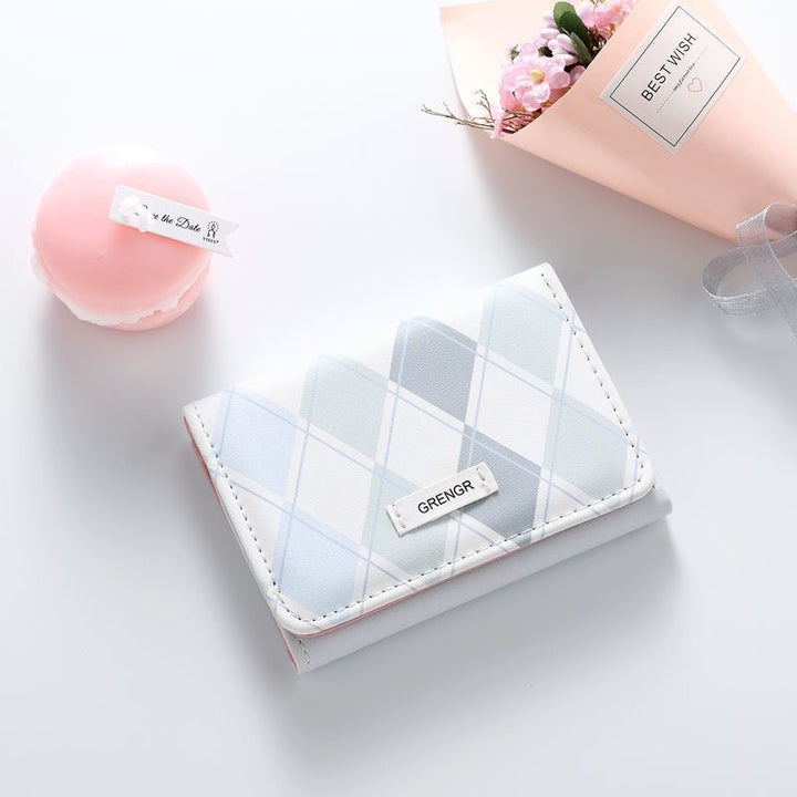 Elegant Plaid Pattern Card Holder Bowlift