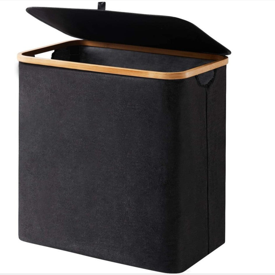 High-quality laundry basket with bamboo lid Bowlift