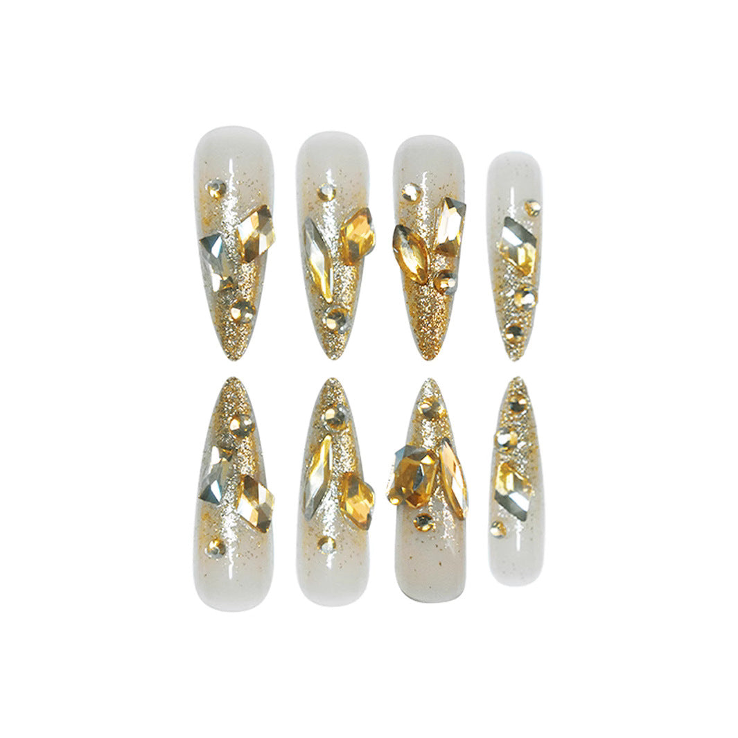 Glamorous Crystal-Embellished Nail Tips Bowlift