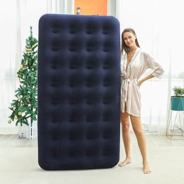 Women's Inflatable Luxury Air Mattress with Soft Velour Surface Bowlift