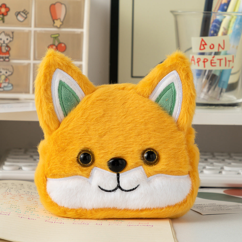 Plush Fox-Shaped Pencil Case Bowlift