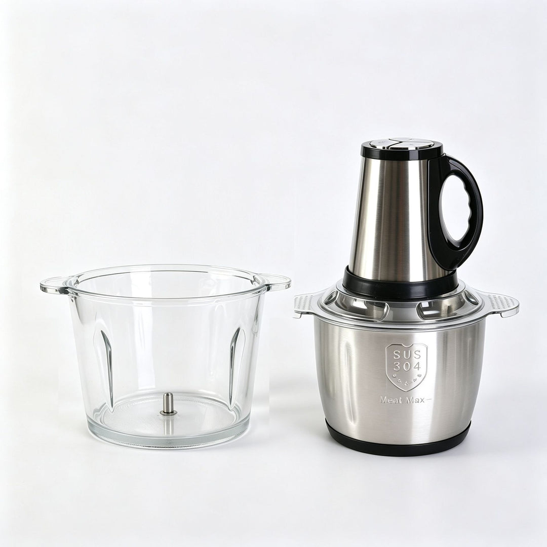 Stainless Steel Electric Meat Mincer with Safety Lid Bowlift