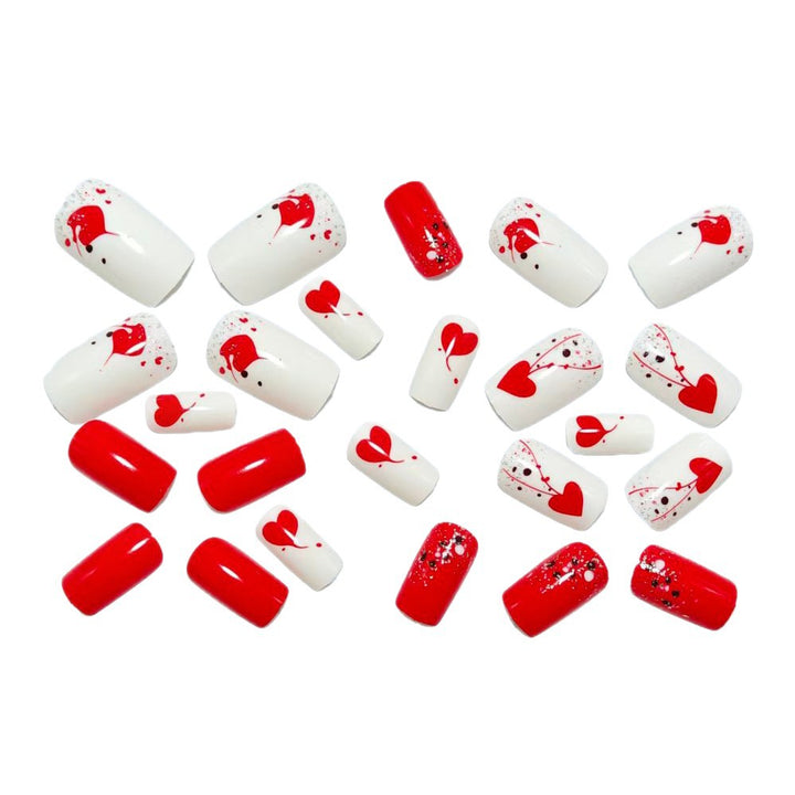 Artificial nails with creative heart design Bowlift