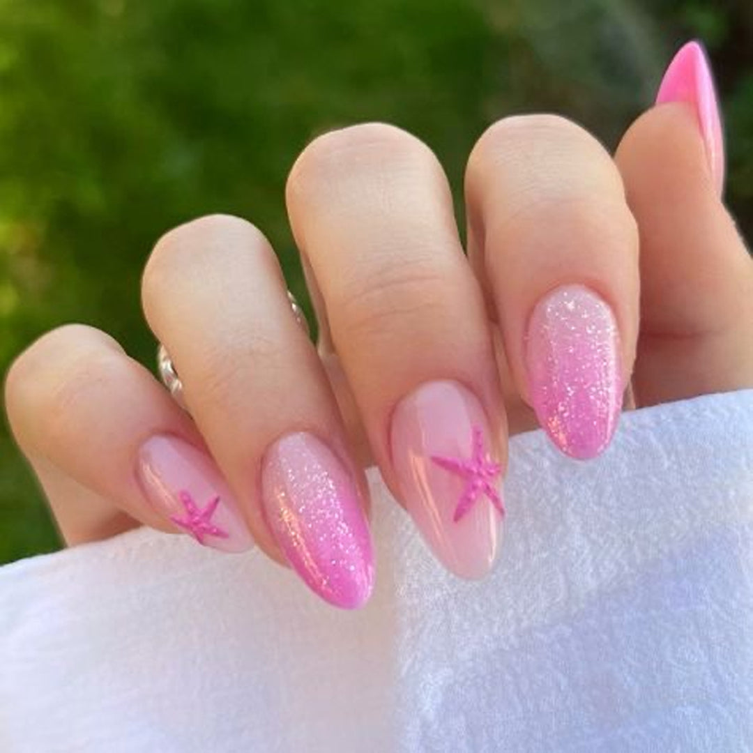 Artificial nail art with playful dots and bows Bowlift