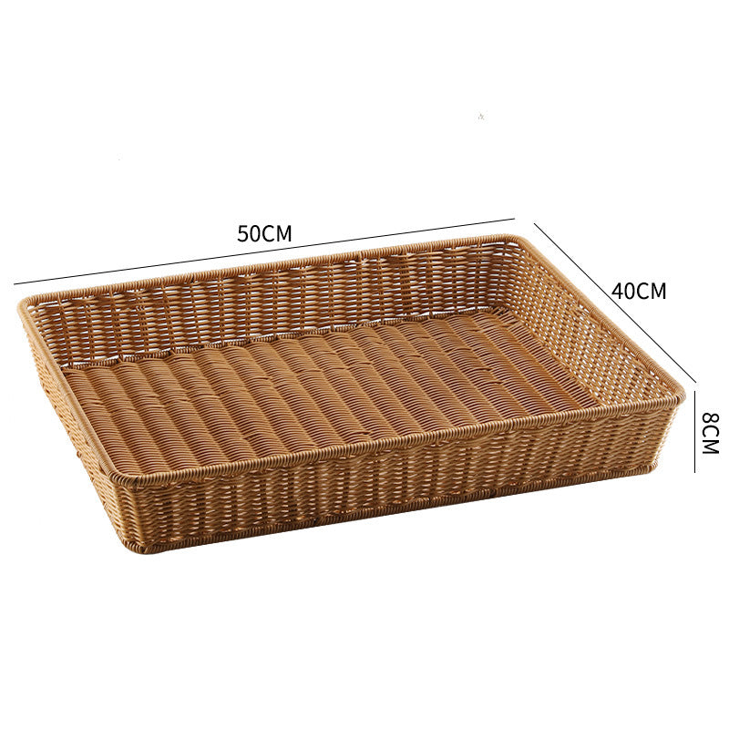 Handwoven Rectangular Storage Tray Bowlift