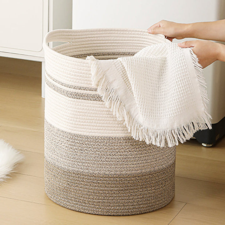 Women's storage basket with modern striped design Bowlift