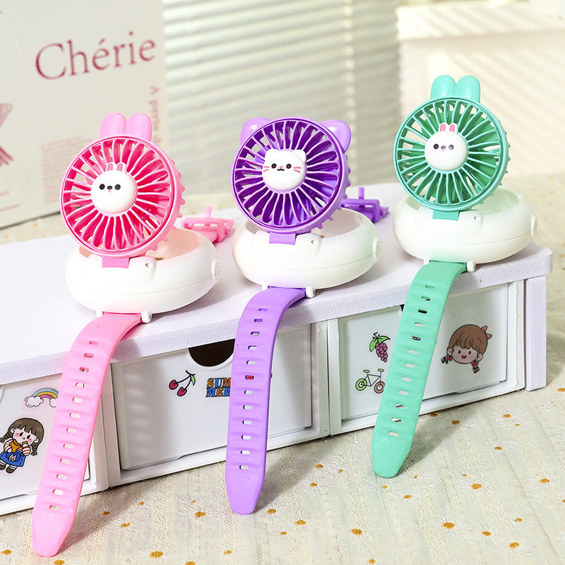 Women Portable Hand Fan with Cute Animal Design Bowlift