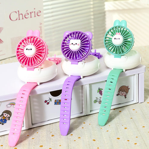 Women Portable Hand Fan with Cute Animal Design Bowlift