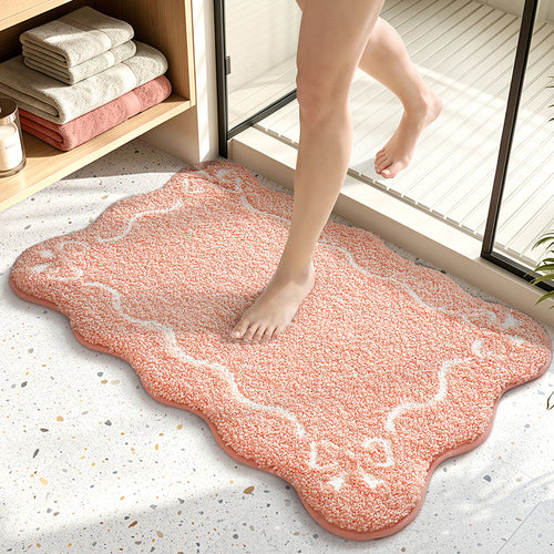 Decorative Scalloped Bath Mat Bowlift