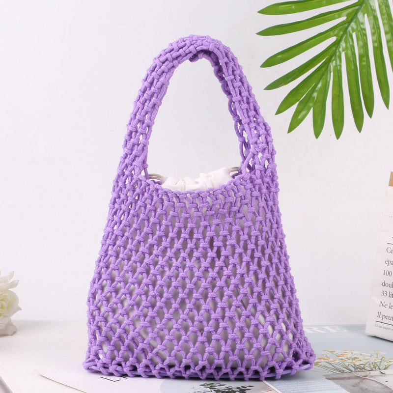 Hand-knotted tote bag made of natural cotton Bowlift