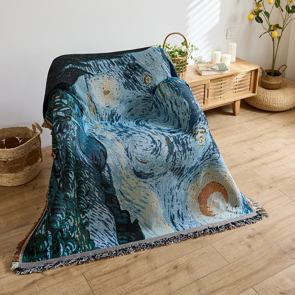 Artistic Jacquard Throw Blanket