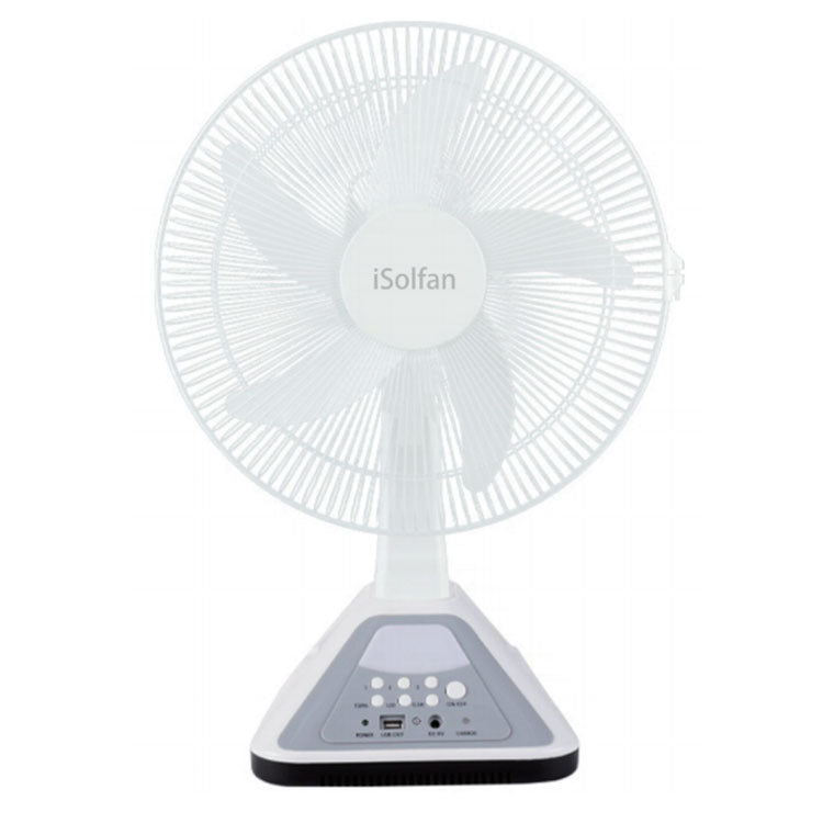 Women Portable Solar Powered Table Fan with USB Connection and Timer Function Bowlift