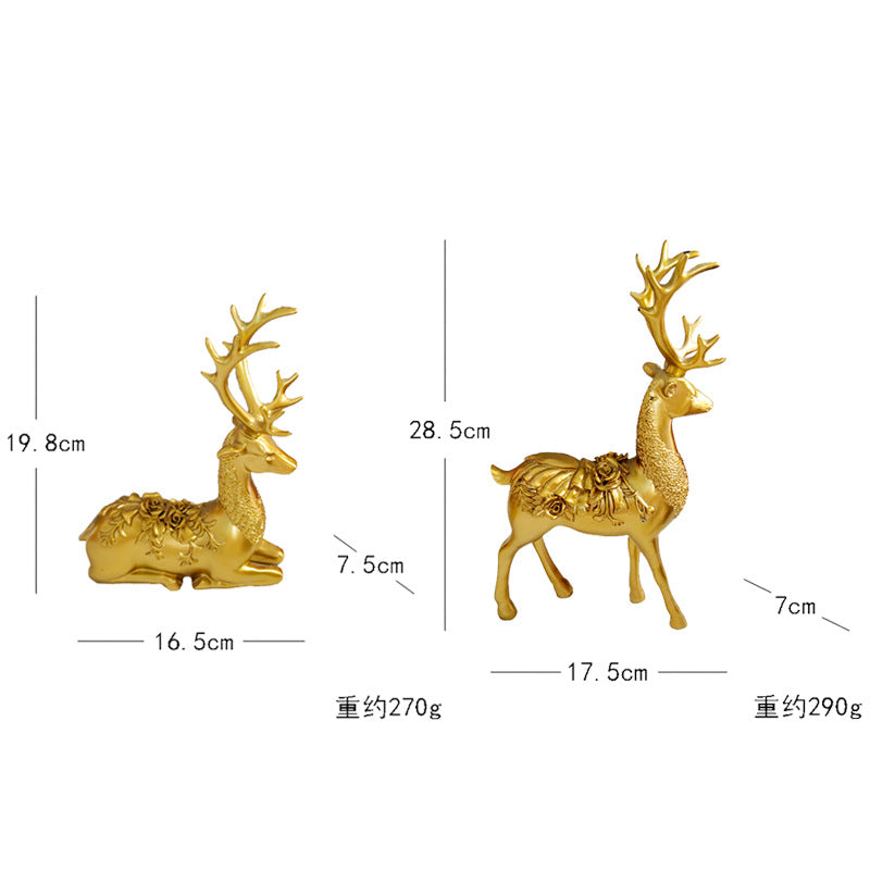 Artful decorative figure of a magnificent deer with floral details Bowlift