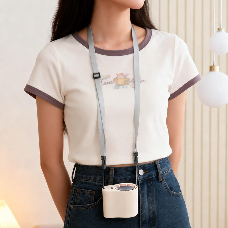 Women's Compact Clip Fan with LED Temperature Display Bowlift