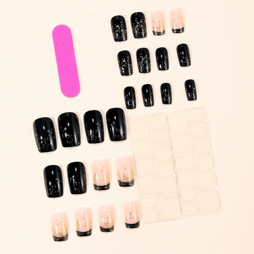 Elegant Glitter Ombre Nail Art Extensions Bowlift