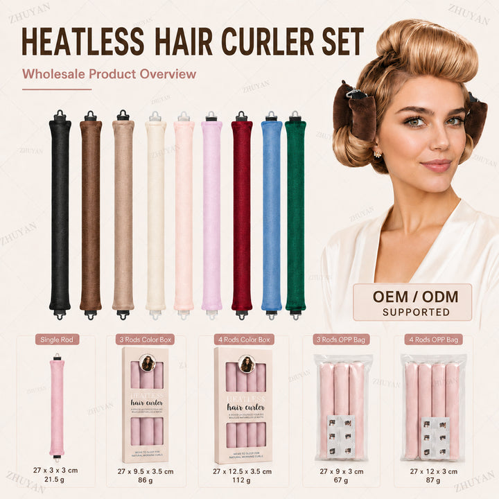 Heatless Curling Hair Rods Set
