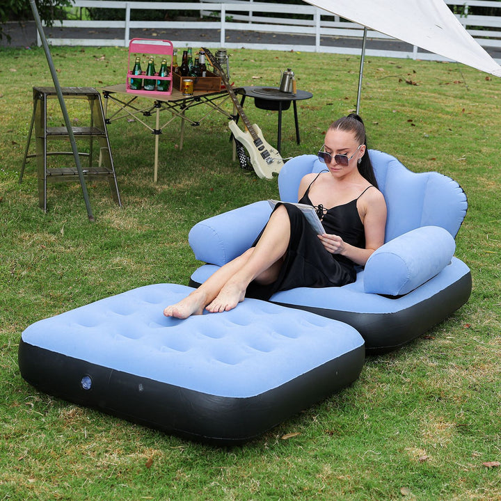 Women Inflatable Comfort Sofa with Ergonomic Backrest Bowlift