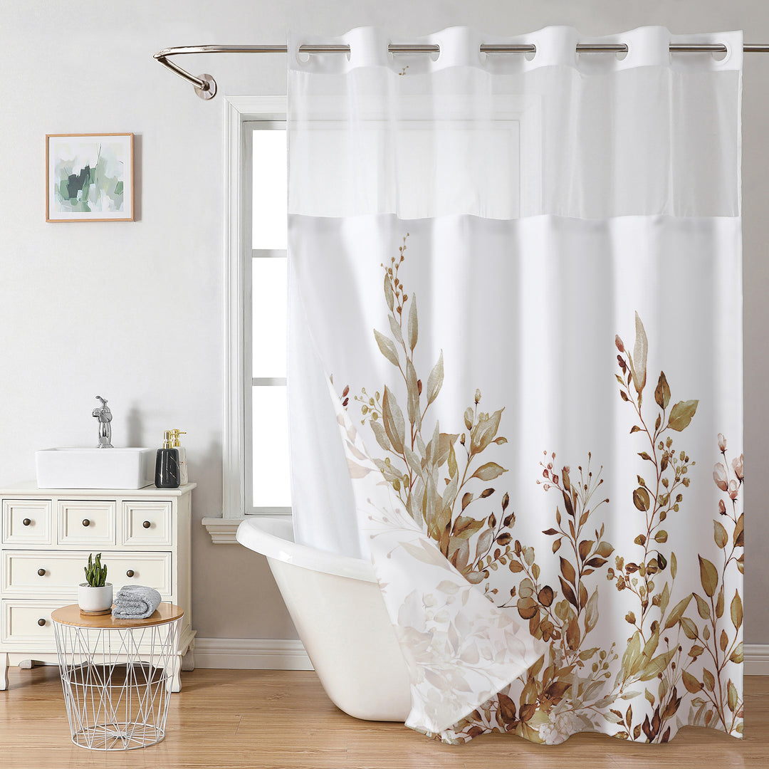 Botanical Floral Shower Curtain Bowlift