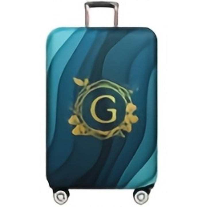 Women's Hard Shell Suitcase with Modern Wave Pattern Bowlift