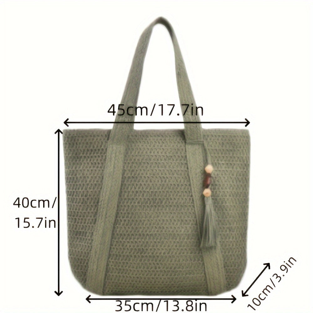 Macrame Tote with Woven Design Bowlift
