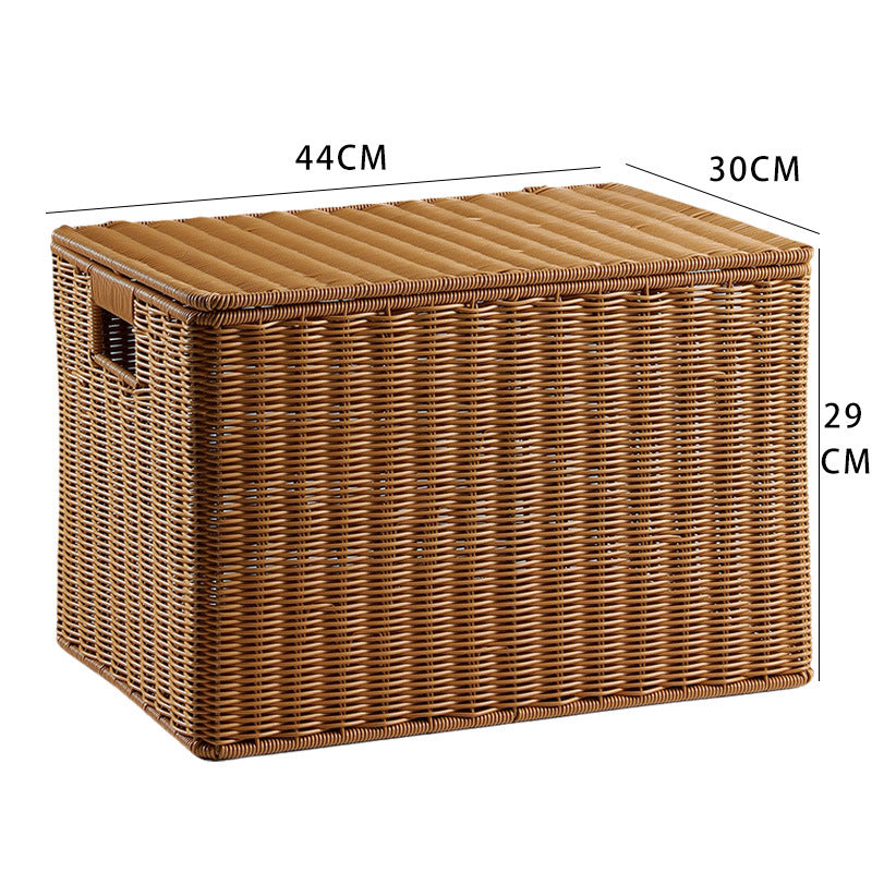 Handcrafted Rectangular Wicker Storage Box Bowlift