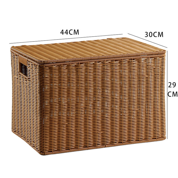 Handcrafted Rectangular Wicker Storage Box Bowlift