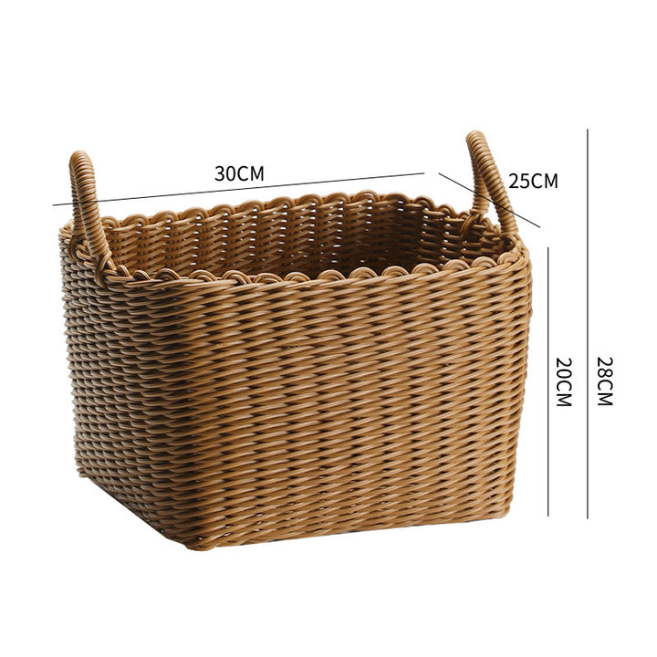 Unisex Braided Storage Basket with Practical Handle Bowlift