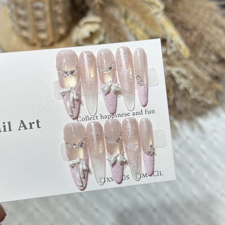 Elegant Stiletto Nail Art Extensions Bowlift