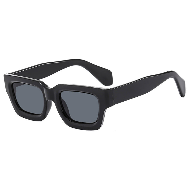 Ladies fashionable rectangular sunglasses with wide frame and protective UV filter Bowlift