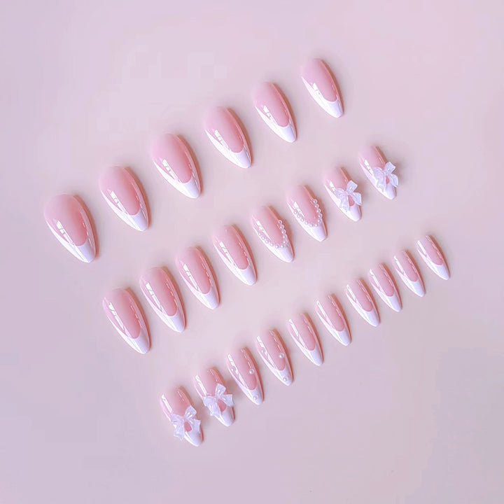 Nail art set with elegant tips and floral accents Bowlift