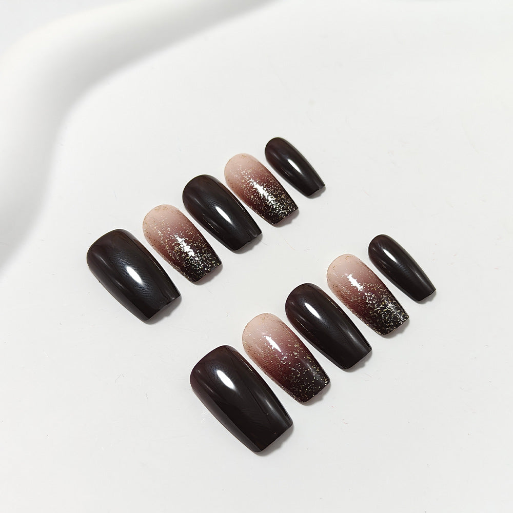 Artifical nails with glitter design Bowlift