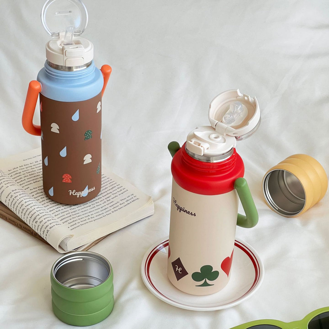 Women Practical Drinking Bottle with Stylish Lid Bowlift