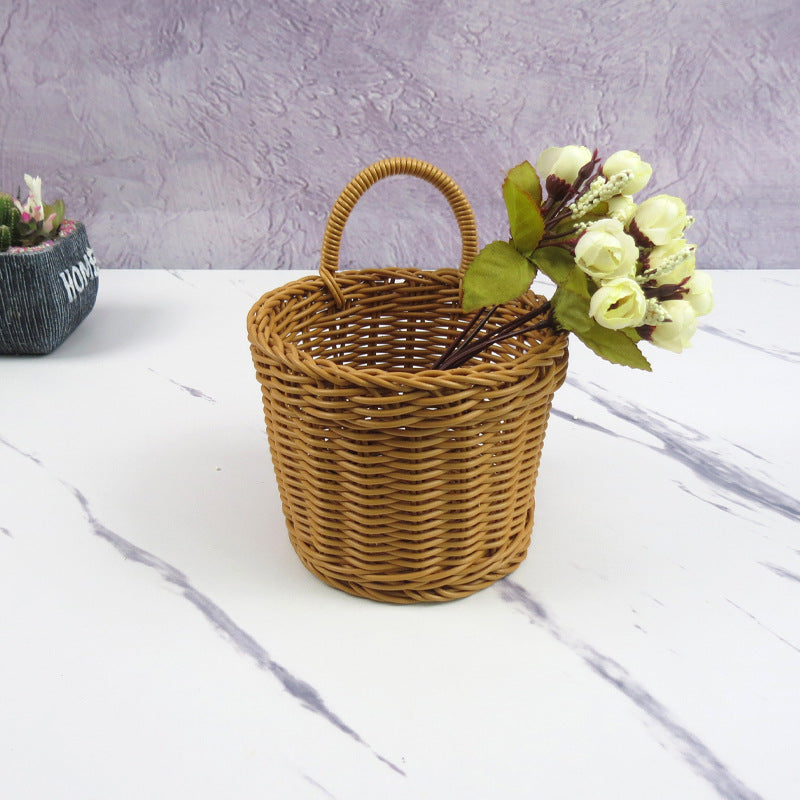 Woven Storage Basket with Handle Bowlift