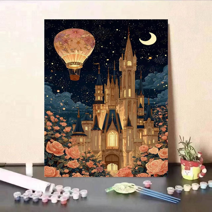 Fantasy Castle Paint by Numbers Canvas Kit Bowlift