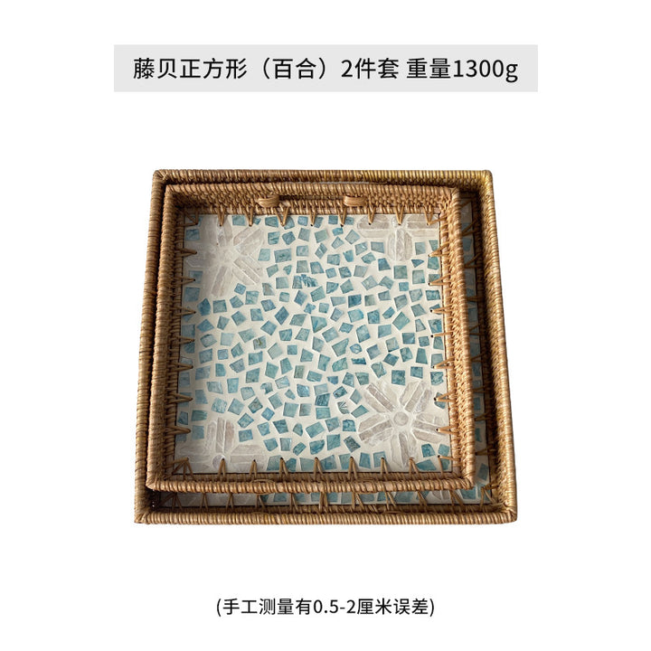Women's decorative mosaic serving platter set Bowlift
