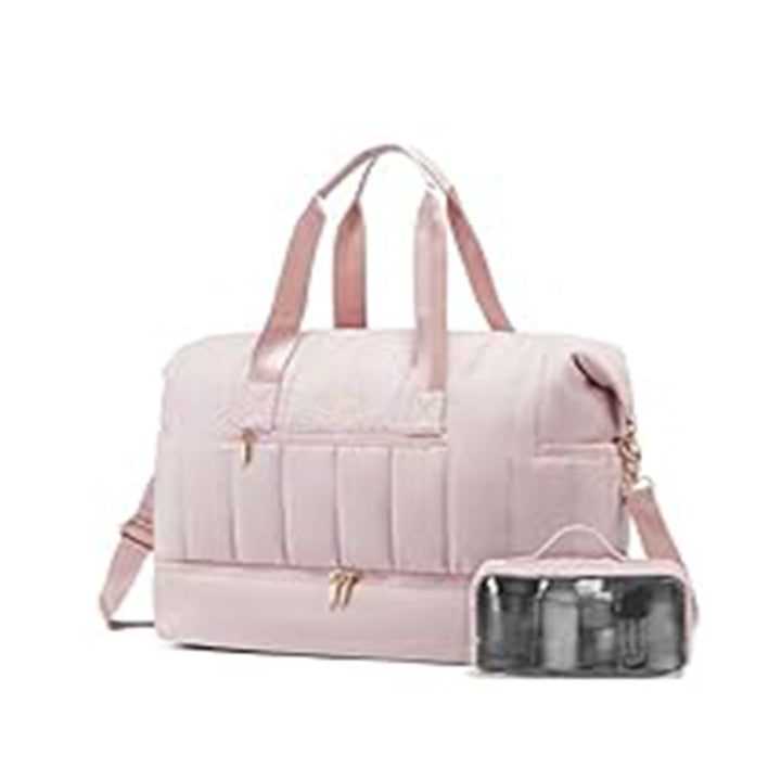 Fashionable and Practical Leisure Tote Bag with Detachable Cosmetic Pouch Bowlift