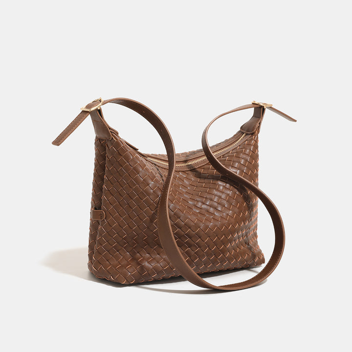 Woven Leather Shoulder Bag